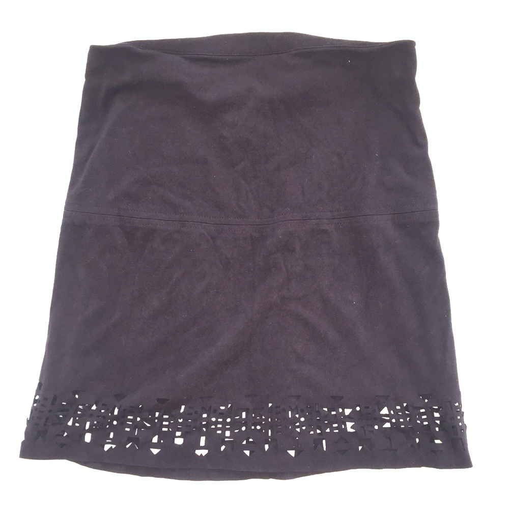 Suede Black Mini Skirt